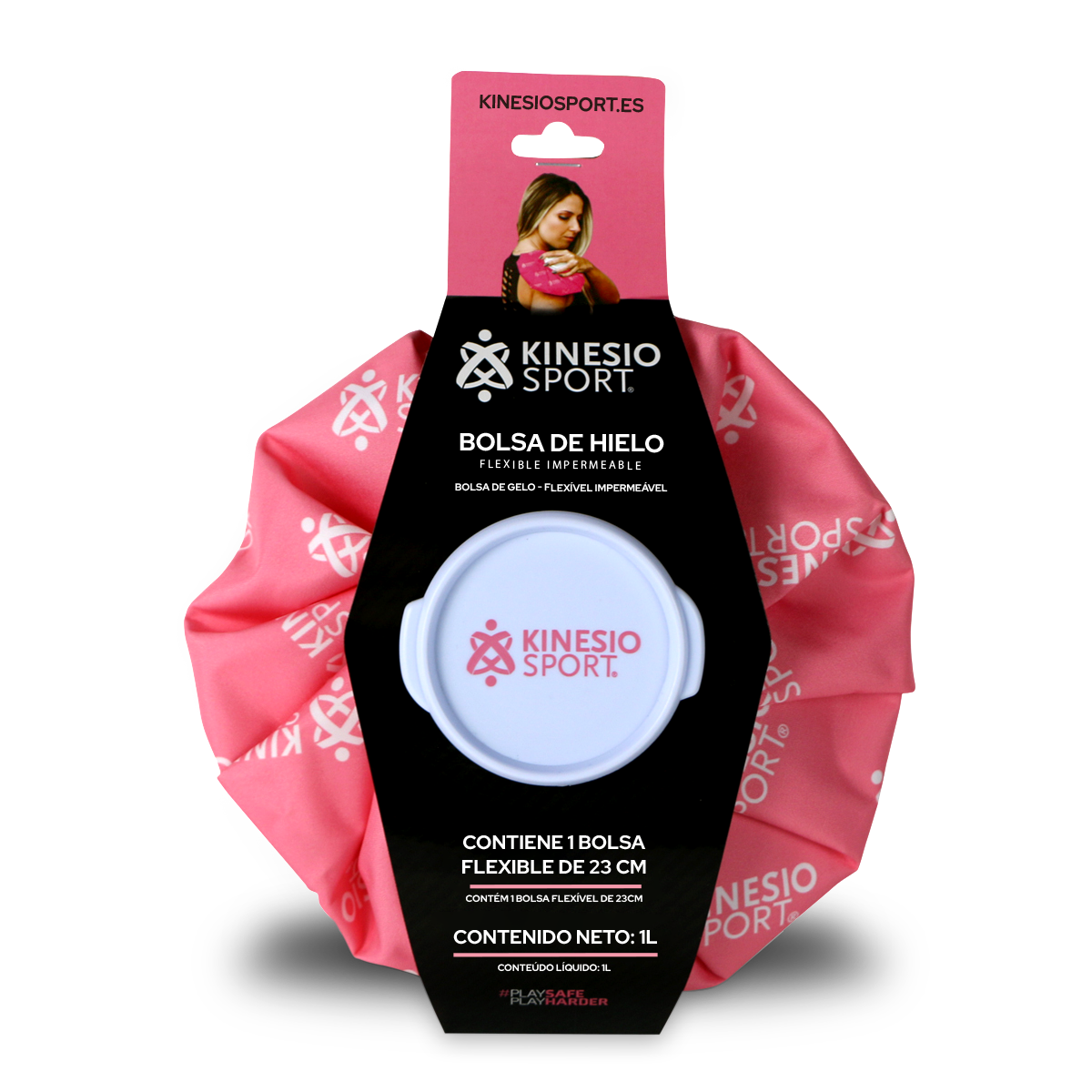 Bolsa de Gelo Flexível Impermeável KinesioSport - Rosa
