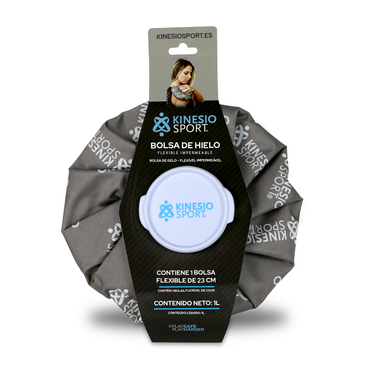 Bolsa de Gelo Flexível Impermeável KinesioSport - Cinza