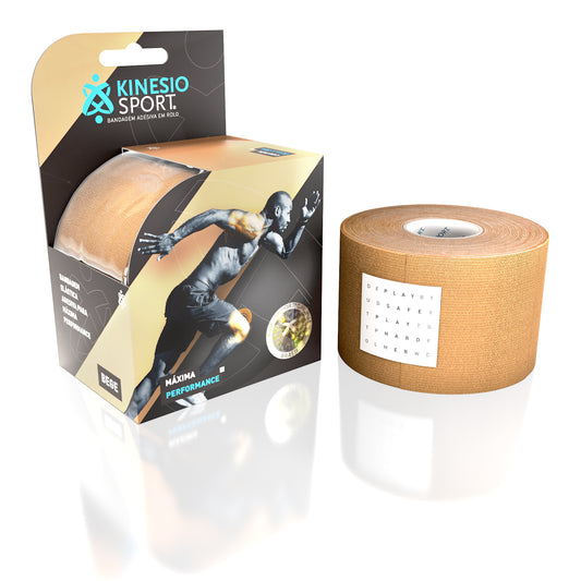 Fita Elástica Adesiva KinesioSport 6M x 5CM - Bege